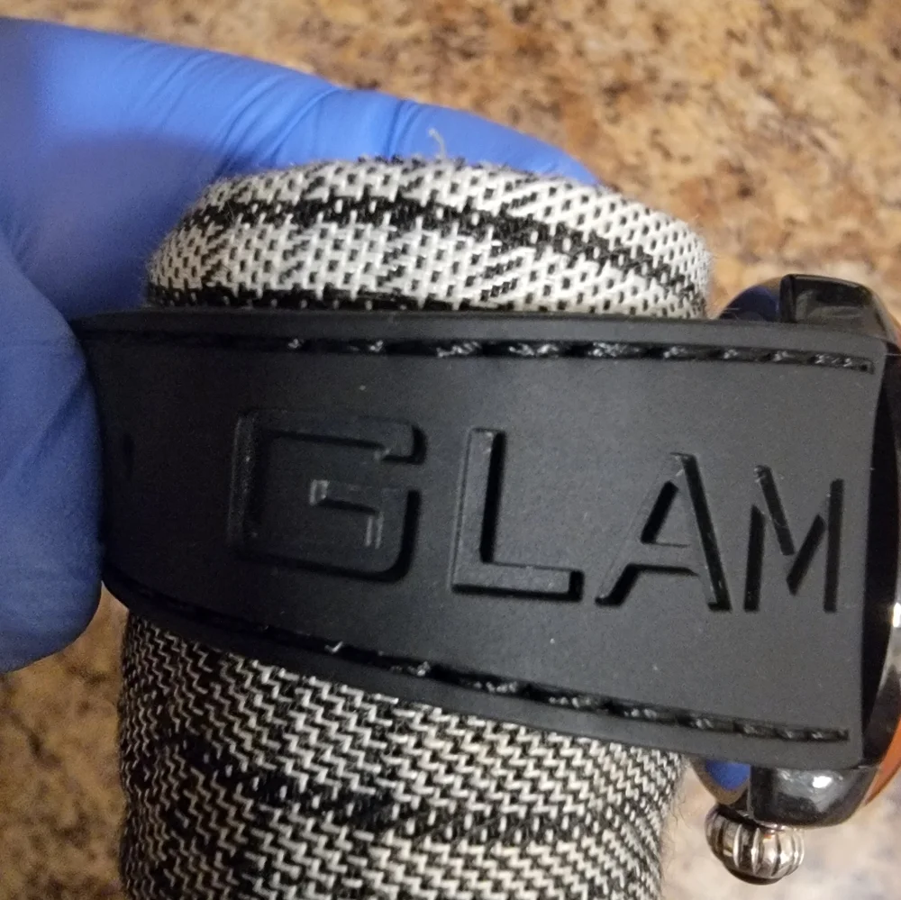 Glam Rock Miami Orange Bezel Swiss‎ Made Black Silicone Strap Watch 46mm